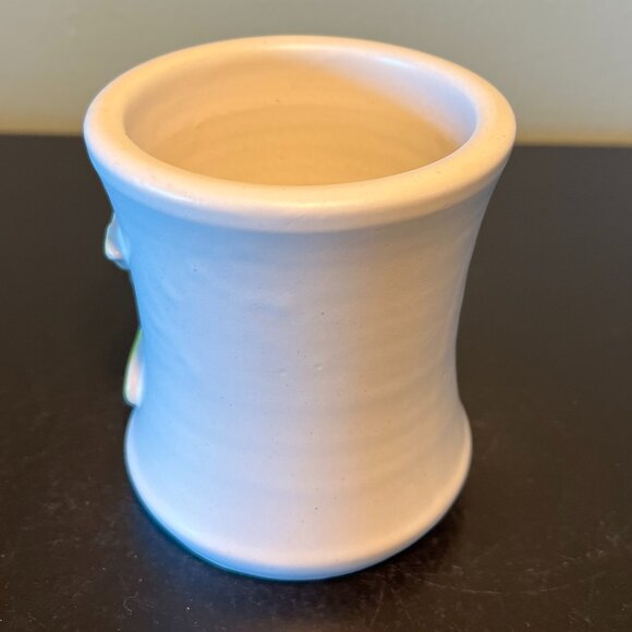 Handcrafted White Matte Pottery Mug with Rooster on Minnesota Shaped Medalion - Picture 6 of 12